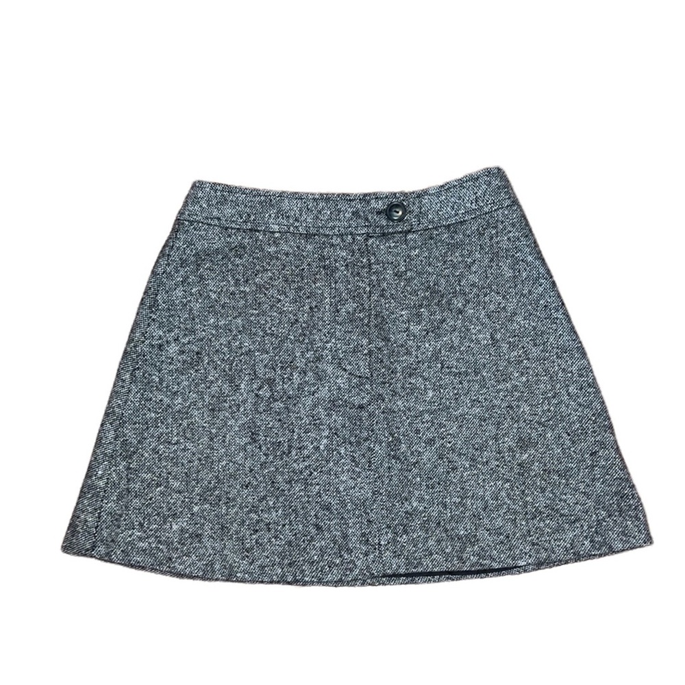 Vintage 90s Miss Shop Australia tweed grey mini skirt US 2